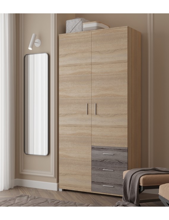 Шафа пряма з ящиками Еверест Бриз ШП-4 сонома + трюфель (DTM-2297)