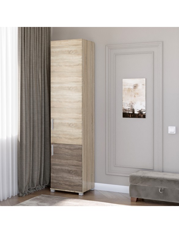 Шафа-пенал закрита Еверест Бриз-15 сонома + трюфель (DTM-2268)