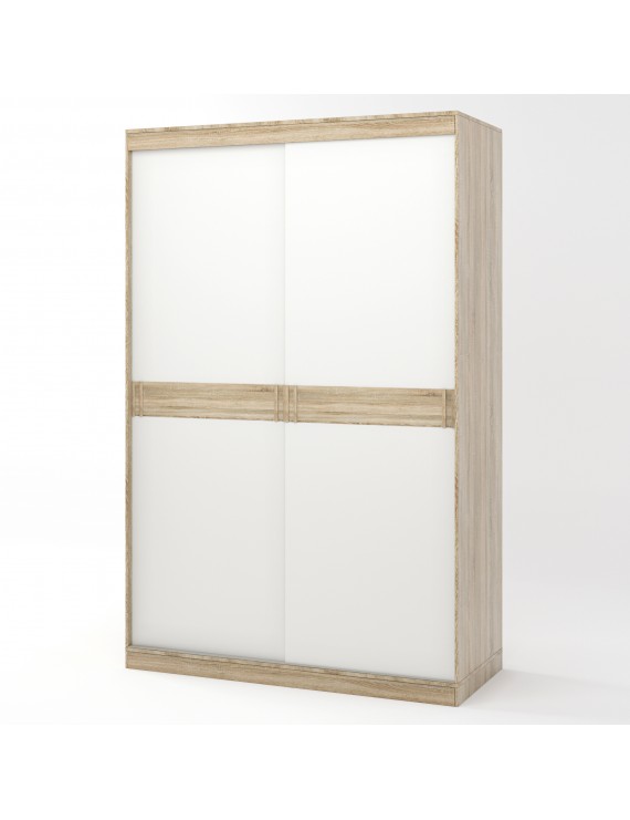 Шафа-купе Еверест Соната 1400 дводверна 140х60х217 дуб сонома+білий (DTM-2395)