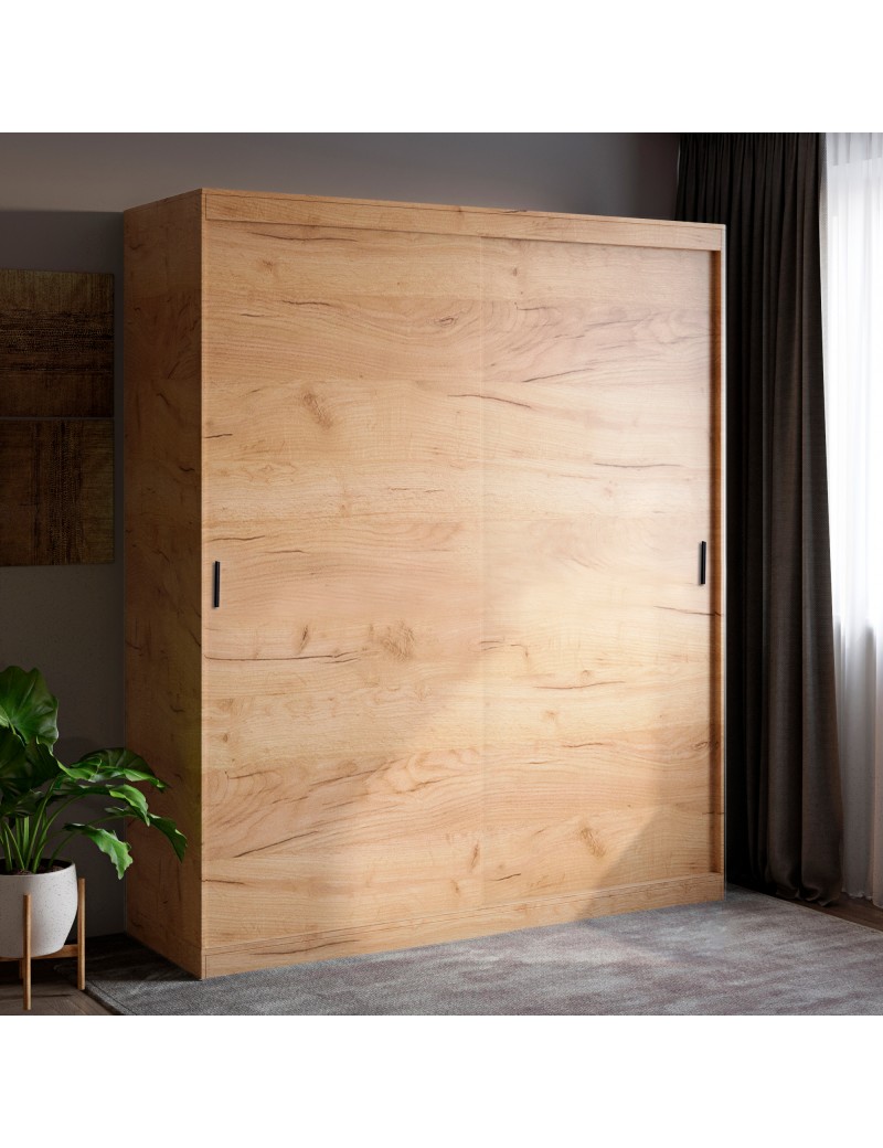 Шафа-купе Еверест Соната 1800 дводверна 180х60х217 дуб крафт золотий (DTM-2670)