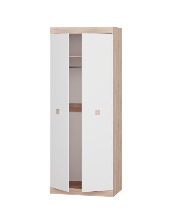 Шафа розпашна 2-х дверна Еверест Соната-800 дуб сонома + білий (DTM-2298)