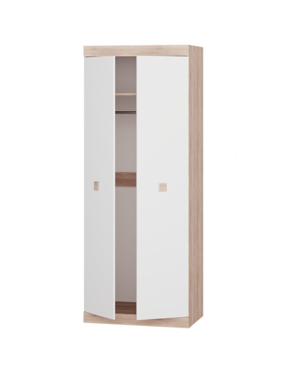 Шафа розпашна 2-х дверна Еверест Соната-800 дуб сонома + білий (DTM-2298)