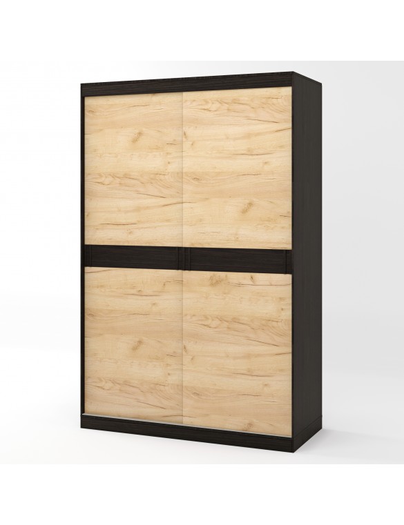 Шафа-купе Еверест Соната 1400 дводверна 140х60х217 венге темний + дуб крафт золотий (DTM-2396)