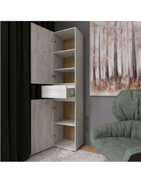 Пенал з висувним ящиком Еверест Лайт ПЛ-1 Дуб Крафт білий (DTM-071078)