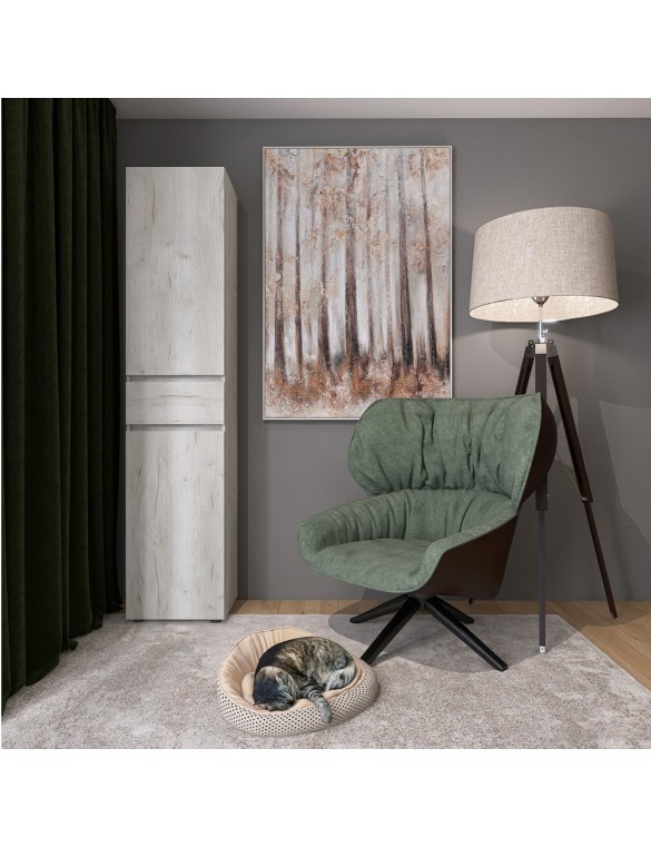 Пенал з висувним ящиком Еверест Лайт ПЛ-1 Дуб Крафт білий (DTM-071078)