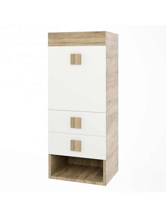 Шафа-пенал надбудова Еверест Соната дуб сонома/білий (DTM-2278)