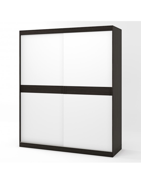 Шафа-купе Еверест Соната 1800 дводверна 180х60х217 венге темний+білий (DTM-2397)