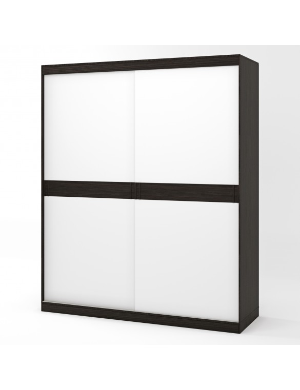 Шафа-купе Еверест Соната 1800 дводверна 180х60х217 венге темний+білий (DTM-2397)