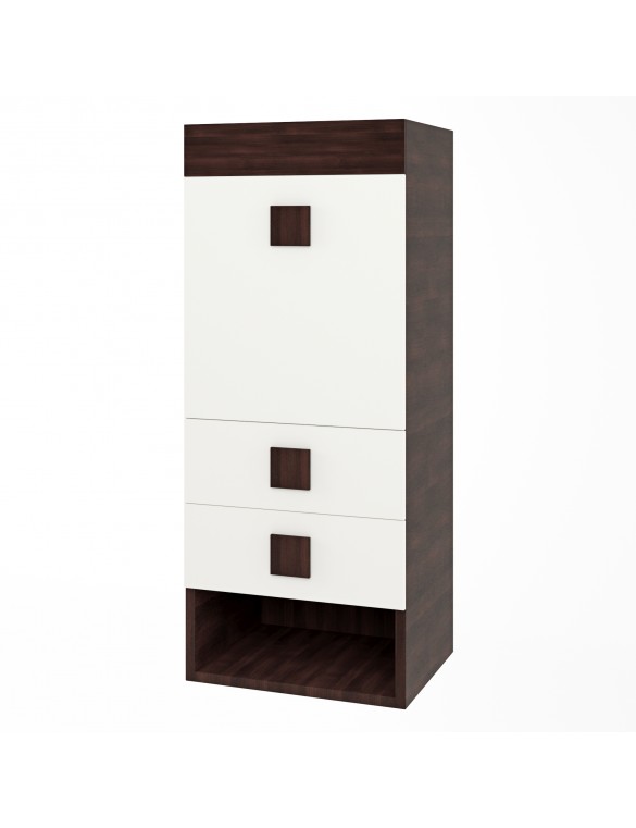 Шафа-пенал надбудова Еверест Соната венге темний/білий (DTM-2280)