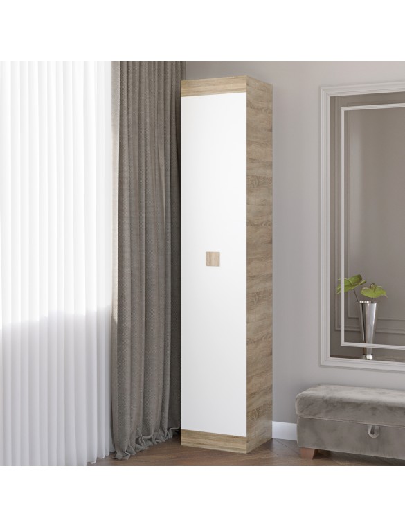 Шафа-пенал закрита Еверест Соната дуб сонома + білий (DTM-2275)