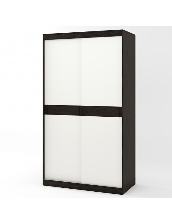 Шафа-купе Еверест Соната 1200 дводверна 120х60х217 венге темний+білий (DTM-2391)