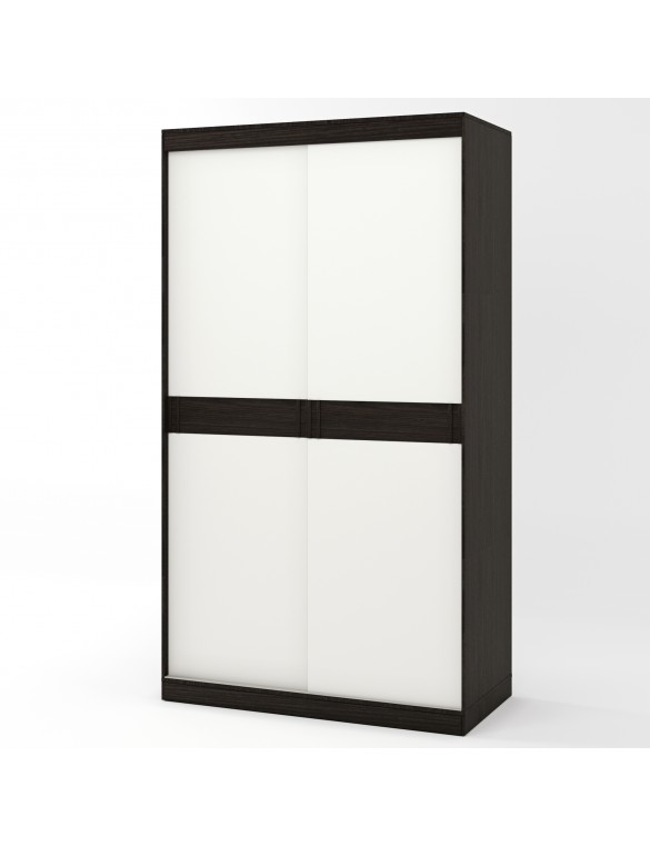 Шафа-купе Еверест Соната 1200 дводверна 120х60х217 венге темний+білий (DTM-2391)