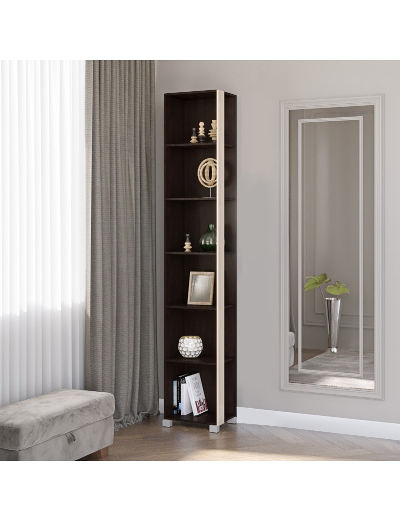 Шафа-пенал кутовий Еверест Бриз-18 венге + дуб молочний (DTM-2287)