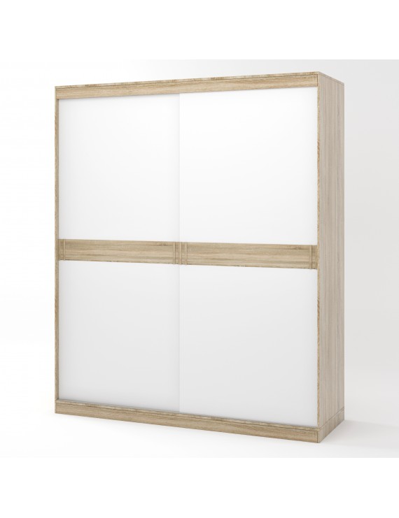 Шафа-купе Еверест Соната 1800 дводверна 180х60х217 дуб сонома+білий (DTM-2398)