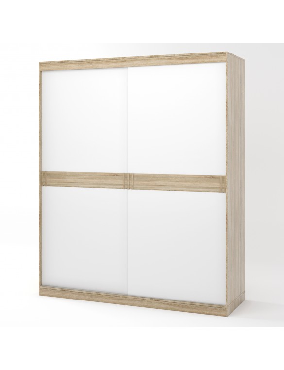 Шафа-купе Еверест Соната 1800 дводверна 180х60х217 дуб сонома+білий (DTM-2398)