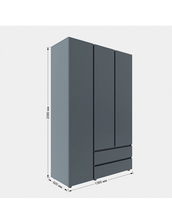 Шафа тридверна Еверест ШЛ-3 Лайт Графіт (DTM-4913)