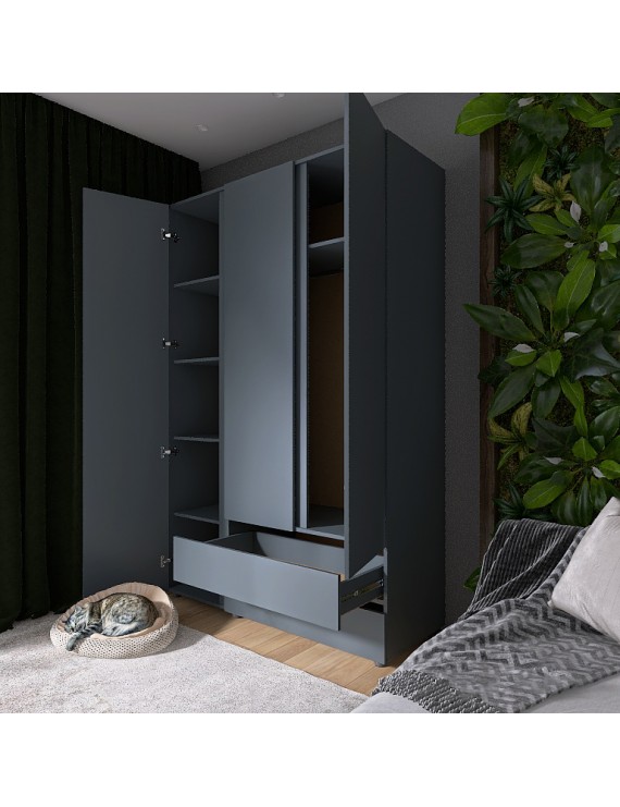 Шафа тридверна Еверест ШЛ-3 Лайт Графіт (DTM-4913)