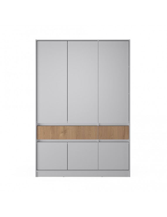 Шафа розпашна для одягу з висувними шухлядами (полиці - штанга) Эверест Стайл-1400 140х53х203 см Кашемір/Канелла (DTM-073576)