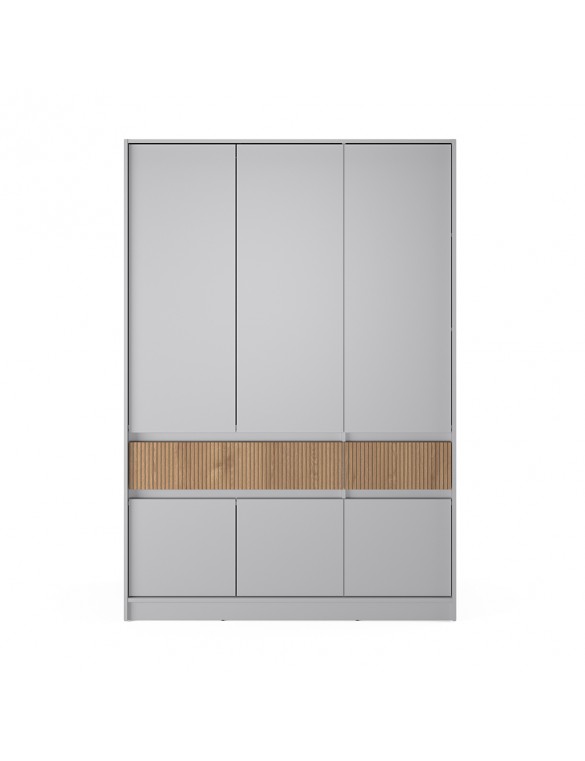 Шафа розпашна для одягу з висувними шухлядами (полиці - штанга) Эверест Стайл-1400 140х53х203 см Кашемір/Канелла (DTM-073576)