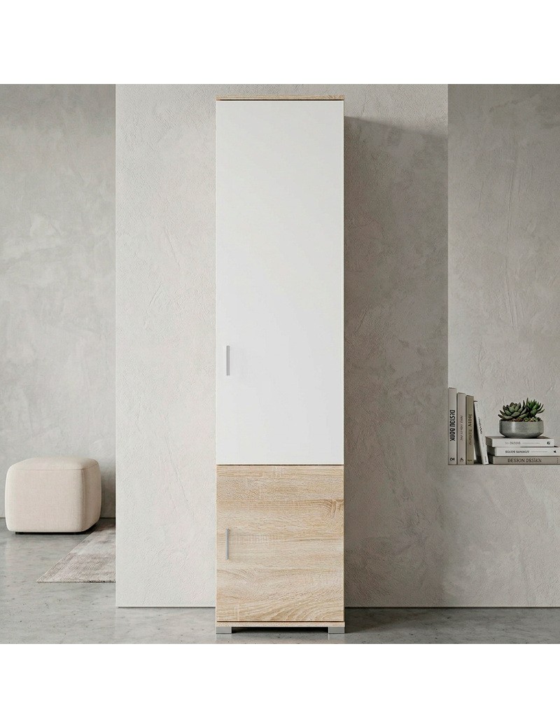 Шафа-пенал закрита Еверест Бриз-15 Дуб сонома/Білий (DTM-073869)