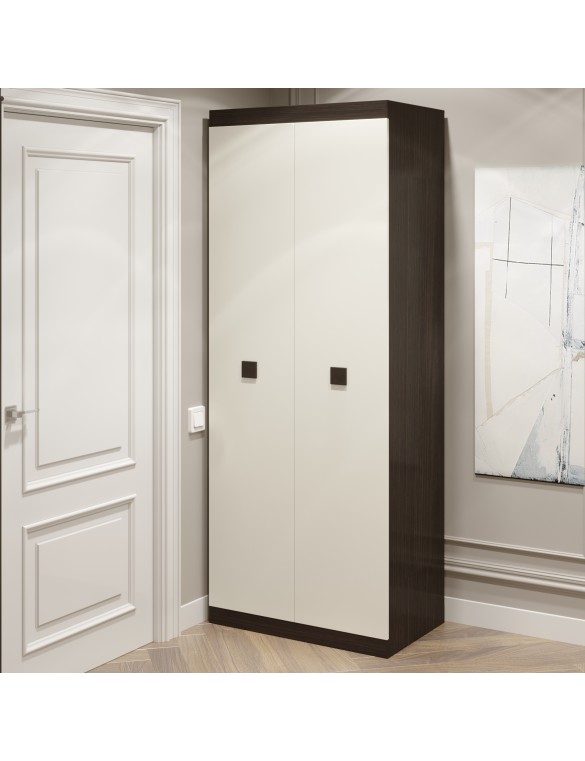 Шафа розпашна 2-х дверна Еверест Соната-800 венге темний/білий (DTM-2300)