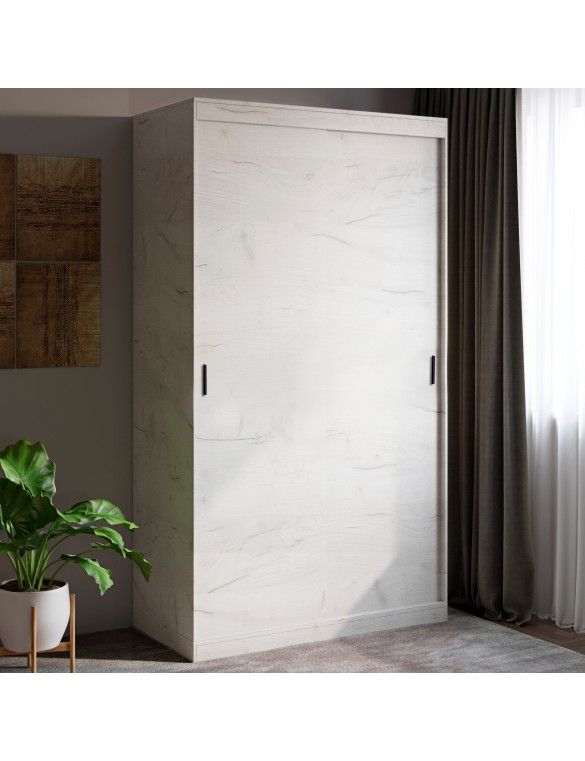 Шафа-купе Еверест Соната 1400 дводверна 140х60х217 дуб крафт білий (DTM-2731)