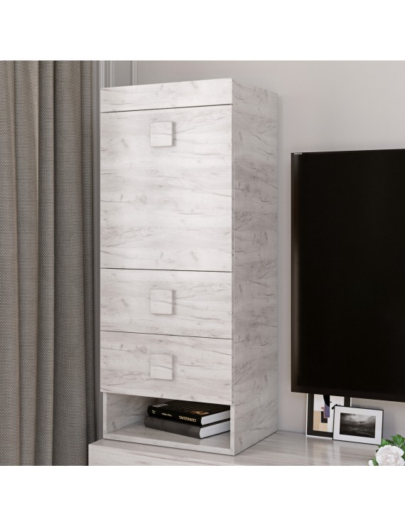 Шафа-пенал надставка Еверест Соната дуб крафт білий (DTM-2733)