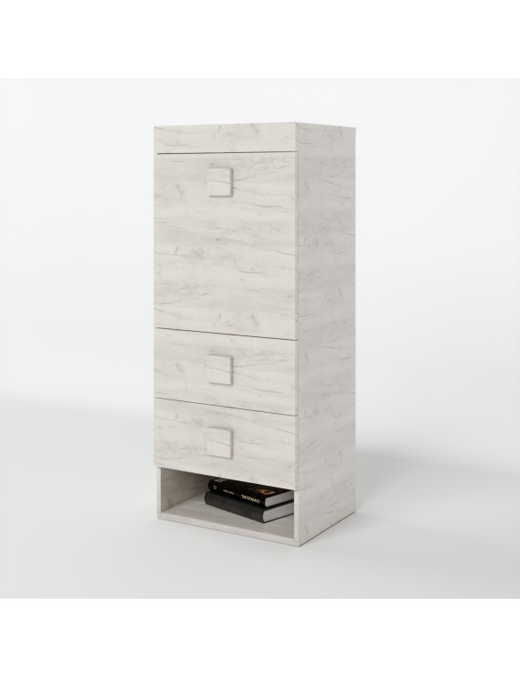 Шафа-пенал надставка Еверест Соната дуб крафт білий (DTM-2733)