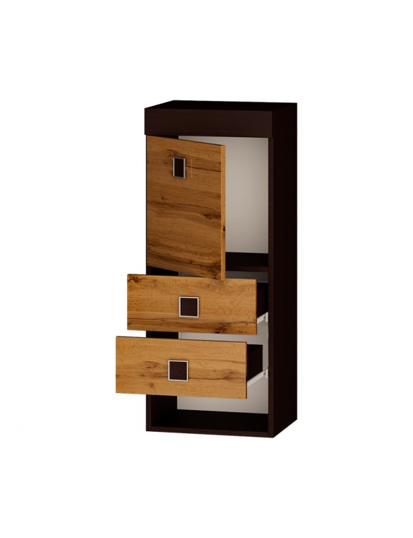 Шафа-пенал надбудова Еверест Соната венге темний + дуб крафт золотий (DTM-2279)