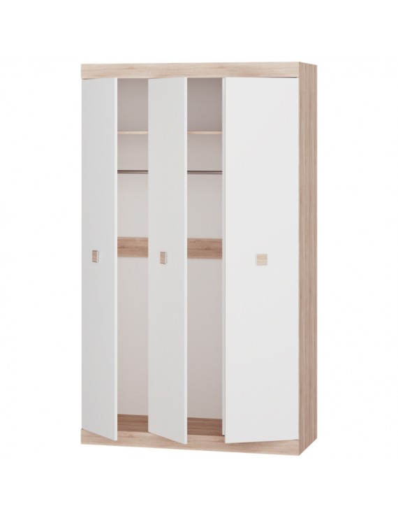 Шафа 3-х дверна Еверест Соната-1200 дуб сонома + білий (DTM-2293)