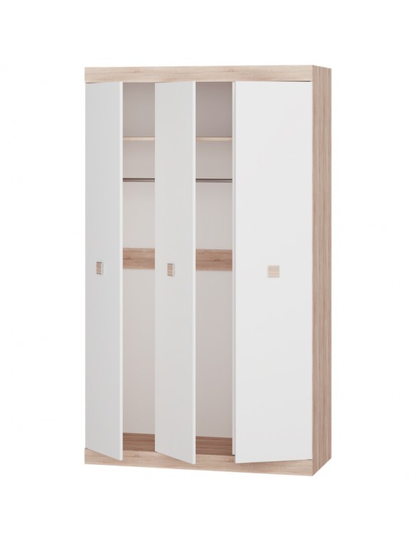 Шафа 3-х дверна Еверест Соната-1200 дуб сонома + білий (DTM-2293)