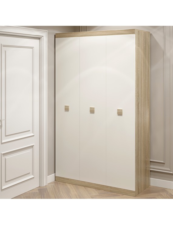 Шафа 3-х дверна Еверест Соната-1200 дуб сонома + білий (DTM-2293)