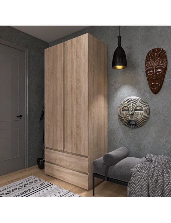 Шафа дводверна Еверест ШЛ-2 Лайт Дуб сонома (DTM-4675)