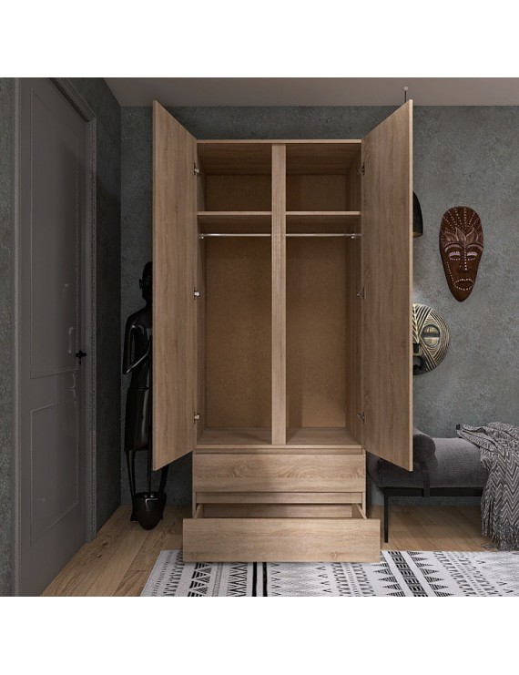 Шафа дводверна Еверест ШЛ-2 Лайт Дуб сонома (DTM-4675)