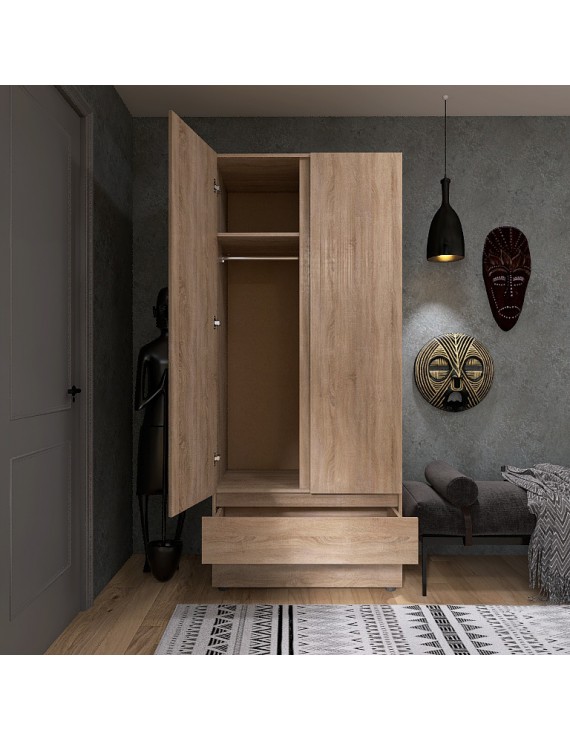 Шафа дводверна Еверест ШЛ-2 Лайт Дуб сонома (DTM-4675)