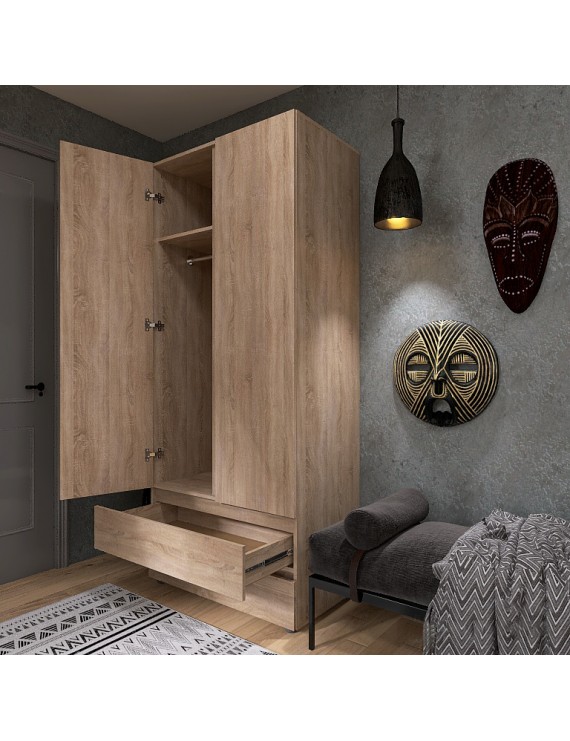 Шафа дводверна Еверест ШЛ-2 Лайт Дуб сонома (DTM-4675)