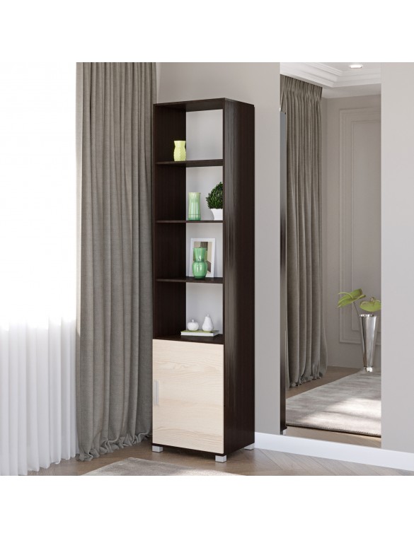 Шафа-пенал відкрита Еверест Бриз-14 венге + дуб молочний (DTM-2281)