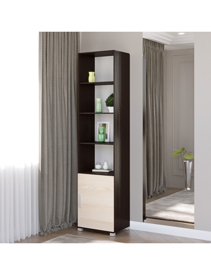 Шафа-пенал відкрита Еверест Бриз-14 венге + дуб молочний (DTM-2281)