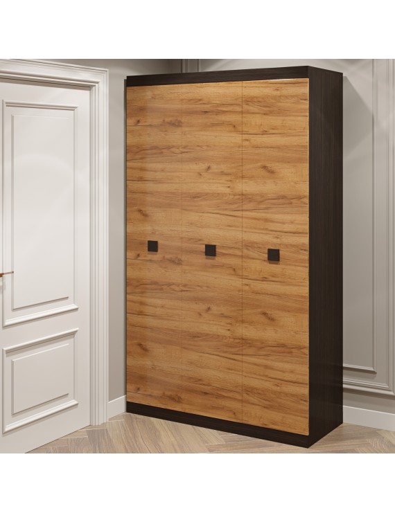 Шафа 3-х дверна Еверест Соната-1200 венге темний + дуб крафт золотий (DTM-2294)