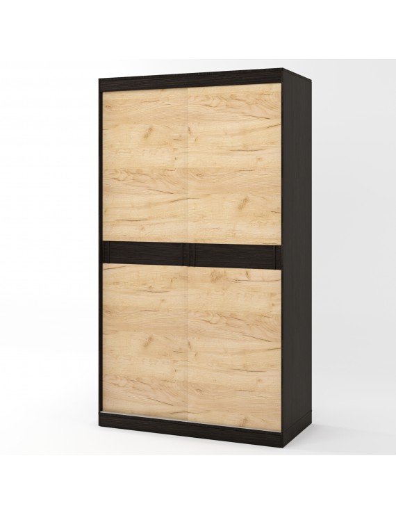 Шафа-купе Еверест Соната 1200 дводверна 120х60х217 венге темний + дуб крафт золотий (DTM-2393)