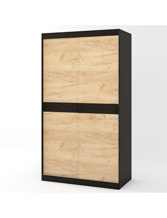 Шафа-купе Еверест Соната 1200 дводверна 120х60х217 венге темний + дуб крафт золотий (DTM-2393)