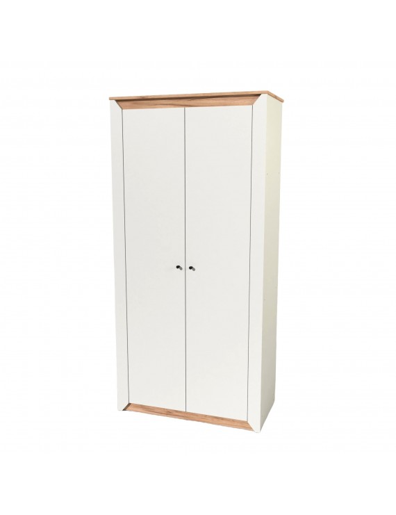 Шафа дводверна Еверест Нордік-990 Білий + Дуб крафт золотий (DTM-5535)