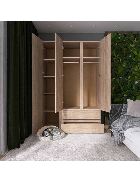 Шафа тридверна Еверест ШЛ-3 Лайт Дуб сонома (DTM-4677)