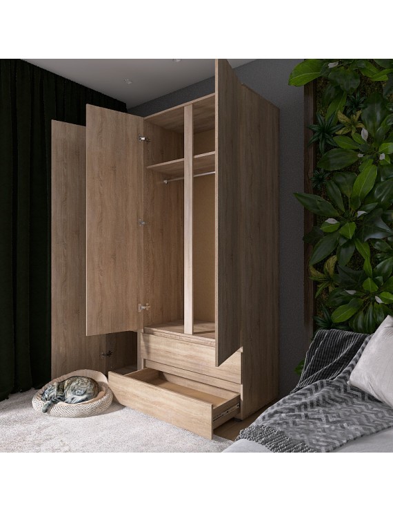 Шафа тридверна Еверест ШЛ-3 Лайт Дуб сонома (DTM-4677)