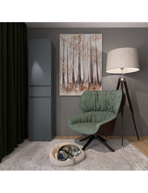 Пенал з висувним ящиком Еверест Лайт ПЛ-1 Графіт (DTM-4906)