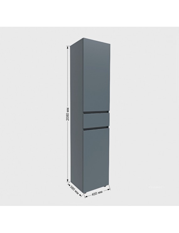 Пенал з висувним ящиком Еверест Лайт ПЛ-1 Графіт (DTM-4906)