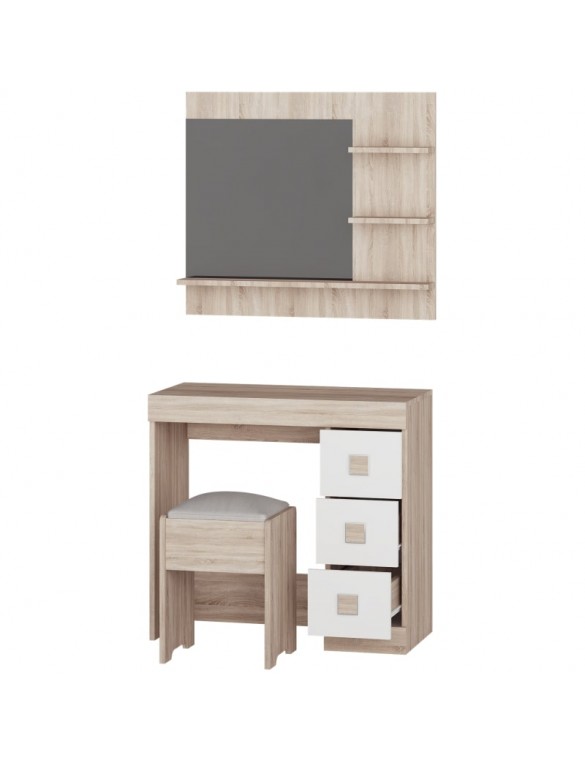 Трюмо Соната Еверест Комплект для спальні (3 елементи) дуб сонома + білий (DTM-2608)