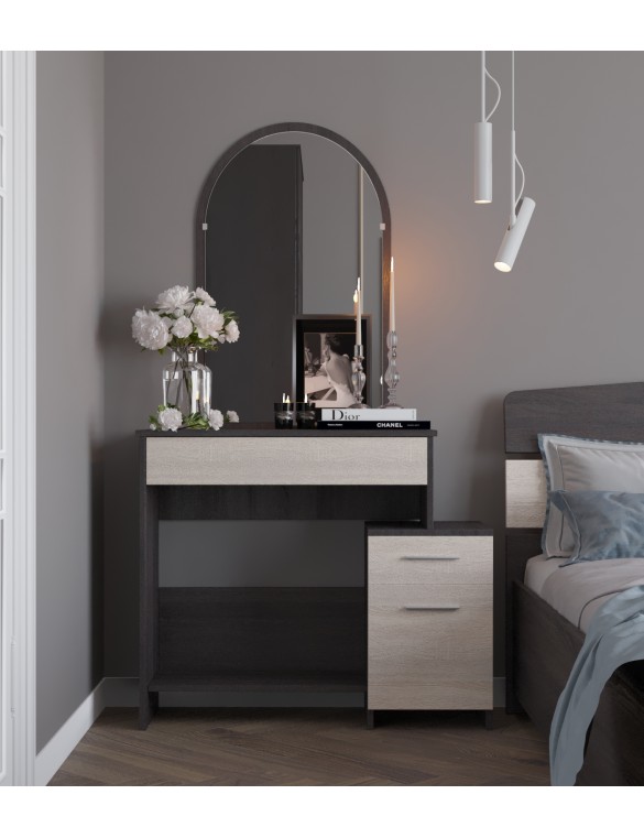 Трюмо-1 комплект для спальні Еверест венге+дуб молочний (DTM-2459)