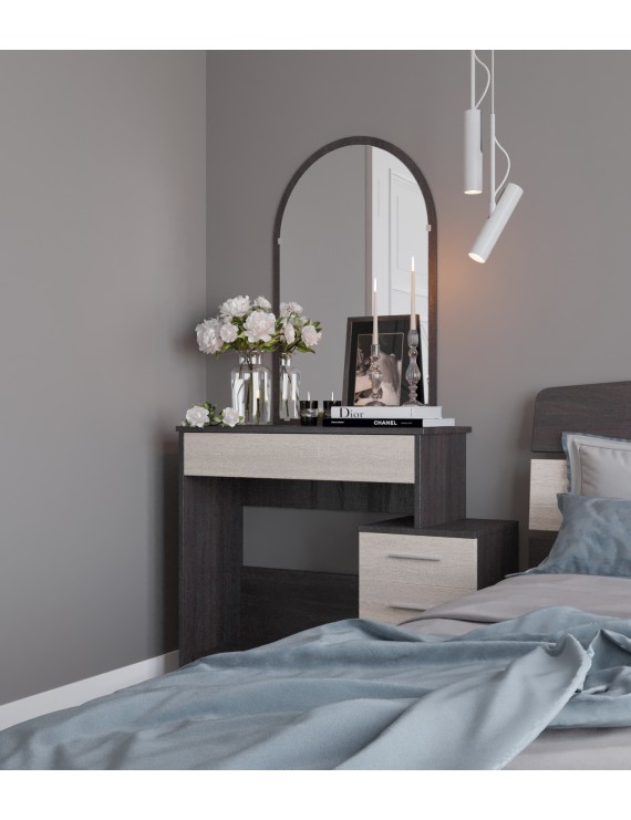 Трюмо-1 комплект для спальні Еверест венге+дуб молочний (DTM-2459)