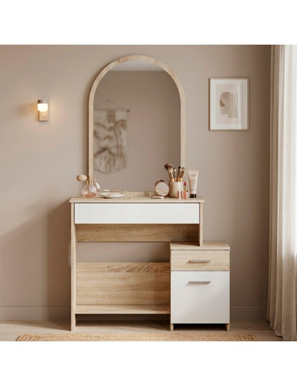 Туалетний столік Еверест Трюмо-1 Дуб сонома/Білий (DTM-073861)